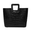 STAUD Shirley Croc-Embossed Leather Tote Black -STAUD popular shop unnamed file 859