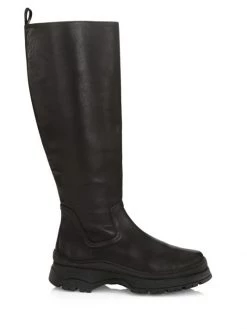 STAUD Bow Leather Tall Boots