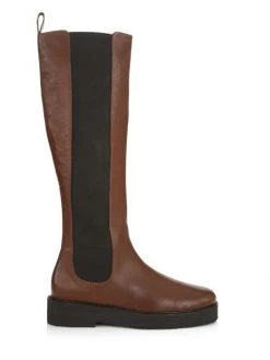 STAUD Palamino Leather Tall Boots Mahogany Black -STAUD popular shop unnamed file 924