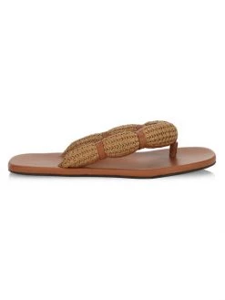 STAUD Sierra Raffia Sandals Tan -STAUD popular shop unnamed file 931
