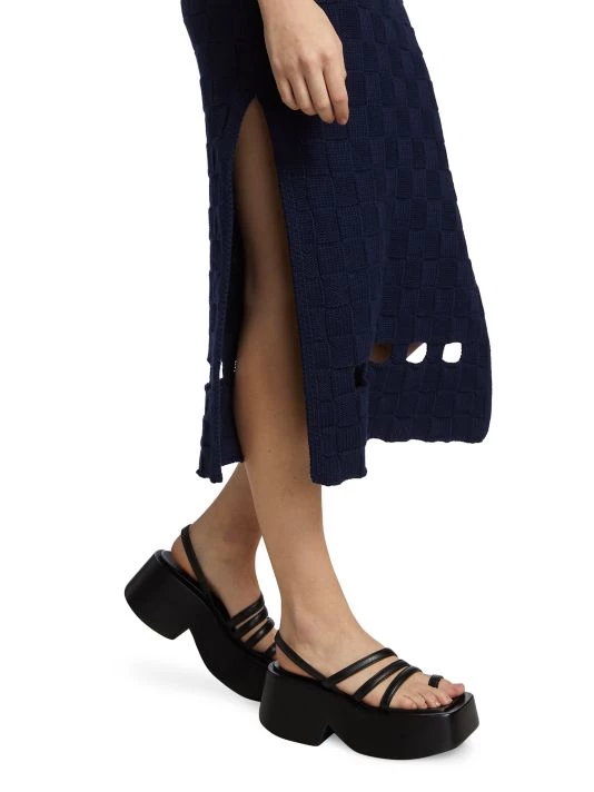 STAUD Glacier Checker-Knit Midi Dress 8 STAUD Glacier Checker-Knit Midi Dress - Image 6