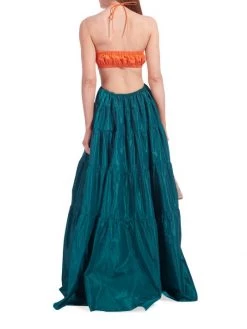 STAUD Dome Two-Tone Open Waist Dress -STAUD popular shop unnamed file 942