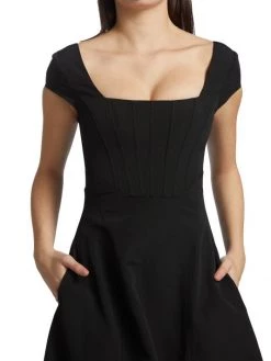 STAUD Lotus Cap-Sleeve A-Line Gown -STAUD popular shop unnamed file 969