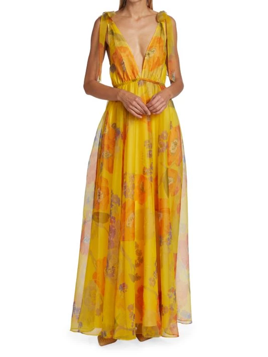 STAUD Dandelion Chiffon Maxi Dress 5 STAUD Dandelion Chiffon Maxi Dress - Image 3