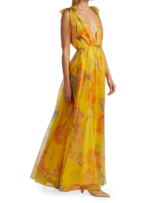 STAUD Dandelion Chiffon Maxi Dress 6 STAUD Dandelion Chiffon Maxi Dress - Image 4