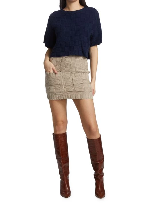 STAUD Basin Basketweave Cropped Sweater 4 STAUD Basin Basketweave Cropped Sweater - Image 2