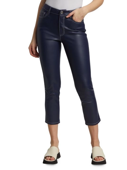 STAUD Faux Leather Cropped Pants 5 STAUD Faux Leather Cropped Pants - Image 3