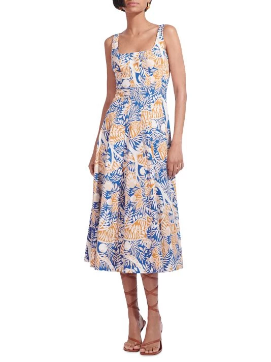 STAUD Wells A-Line Dress Land And Sea Tree 4 STAUD Wells A-Line Dress Land And Sea Tree - Image 2